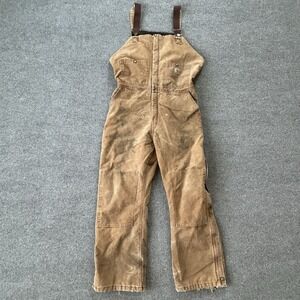 CARHARTT Bibs Women 18 X 32 Overalls Insulated Duck Canvas Work Wear Double Knee